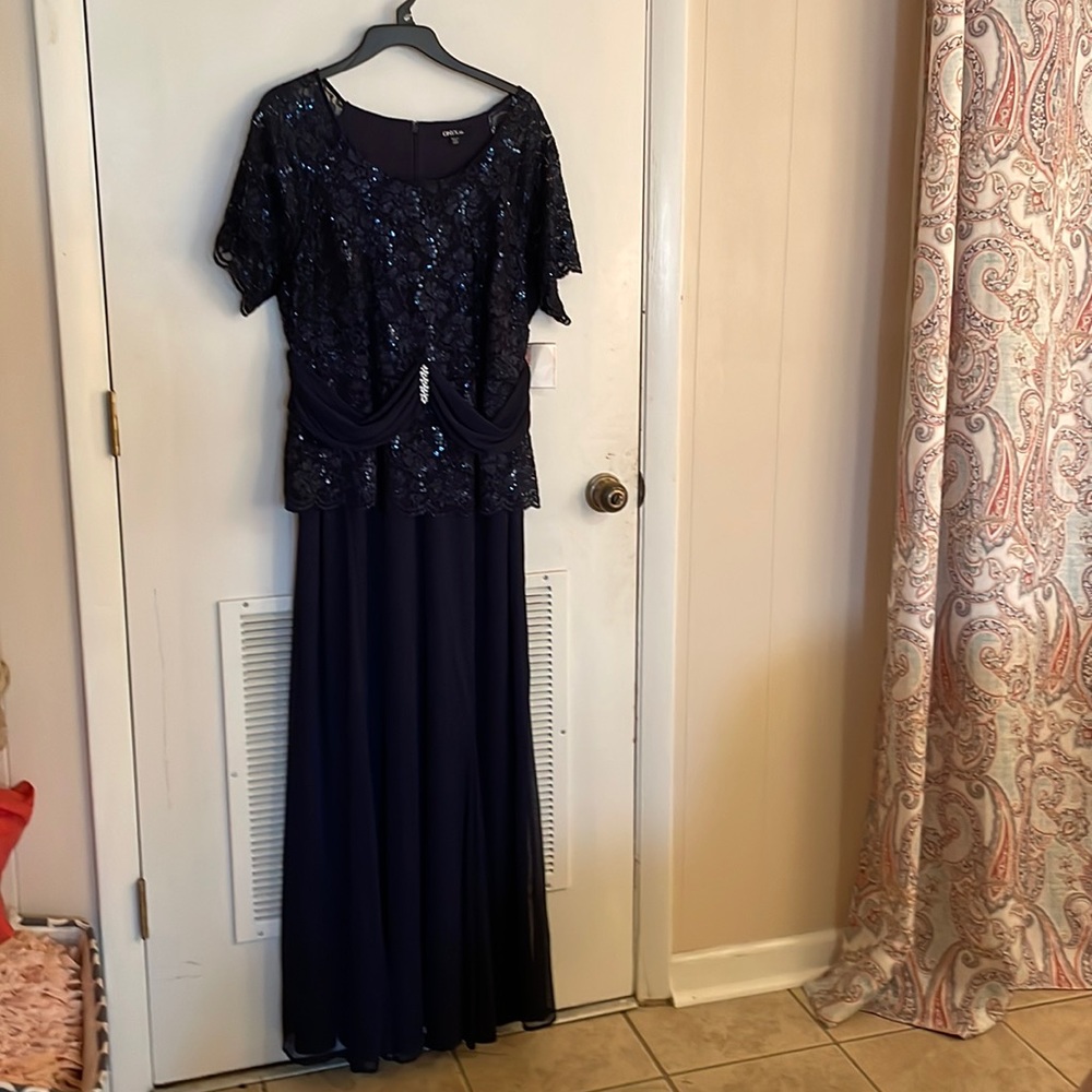 Navy formal dress - Mother of the Bride dress